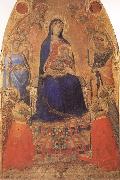 Madonna and Child Enthroned,with Angels and Saints